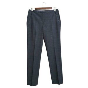 Elie Tahari Gray Tapered Straight Leg Ankle Wool Blend Trousers Sz 8